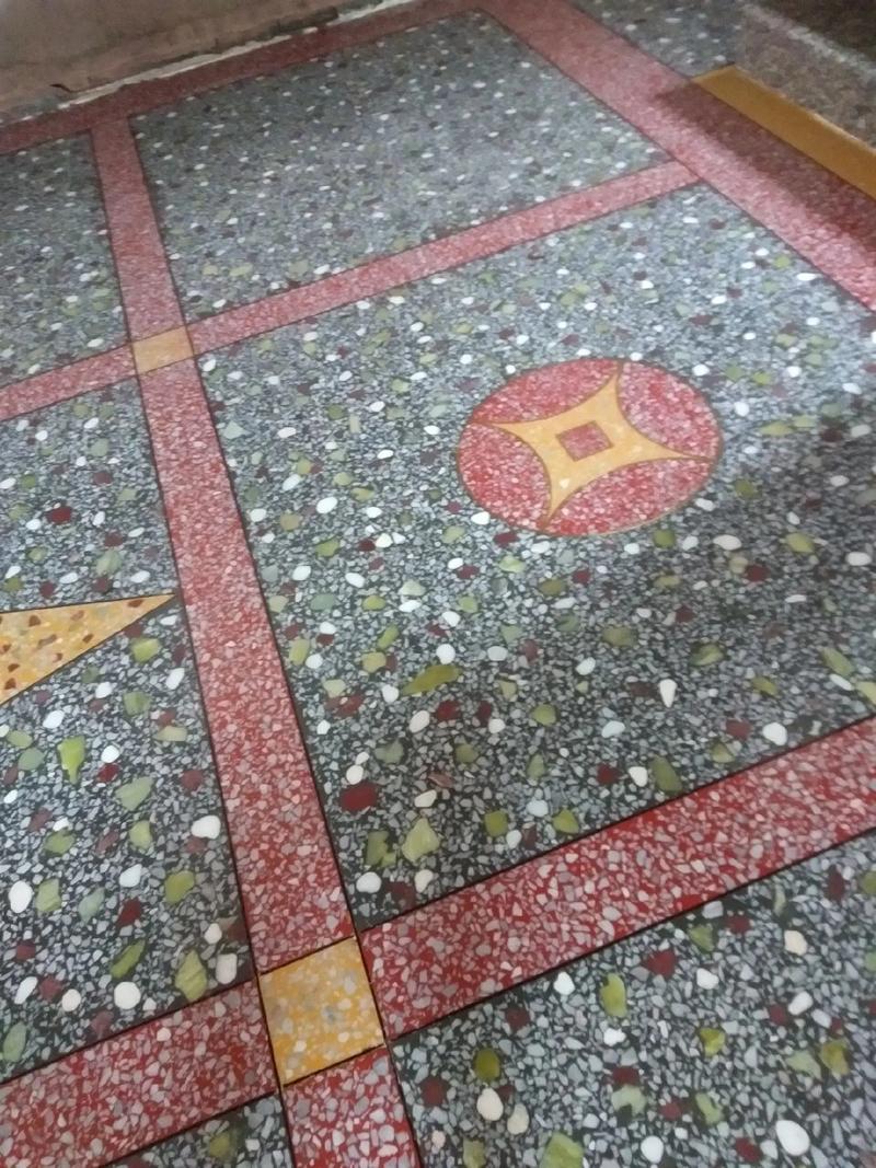 Stone mosaic steps