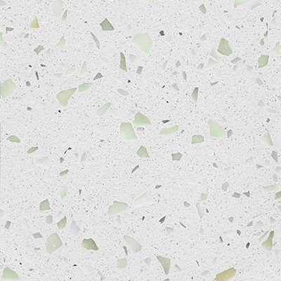 Luminous white terrazzo