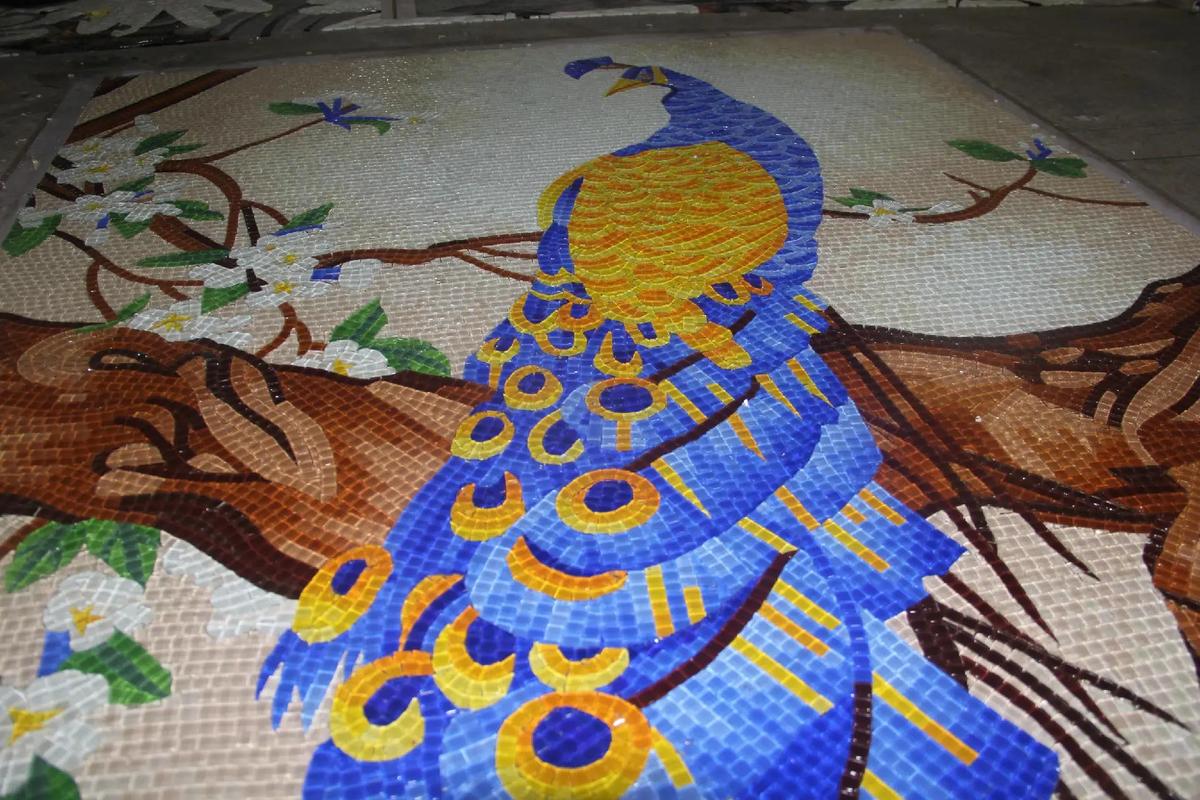 Mosaic feature wall