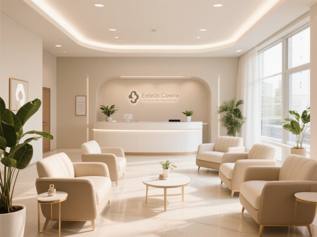 Reception and lounge at Vennevo clinic