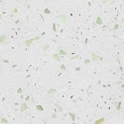 Luminous white terrazzo