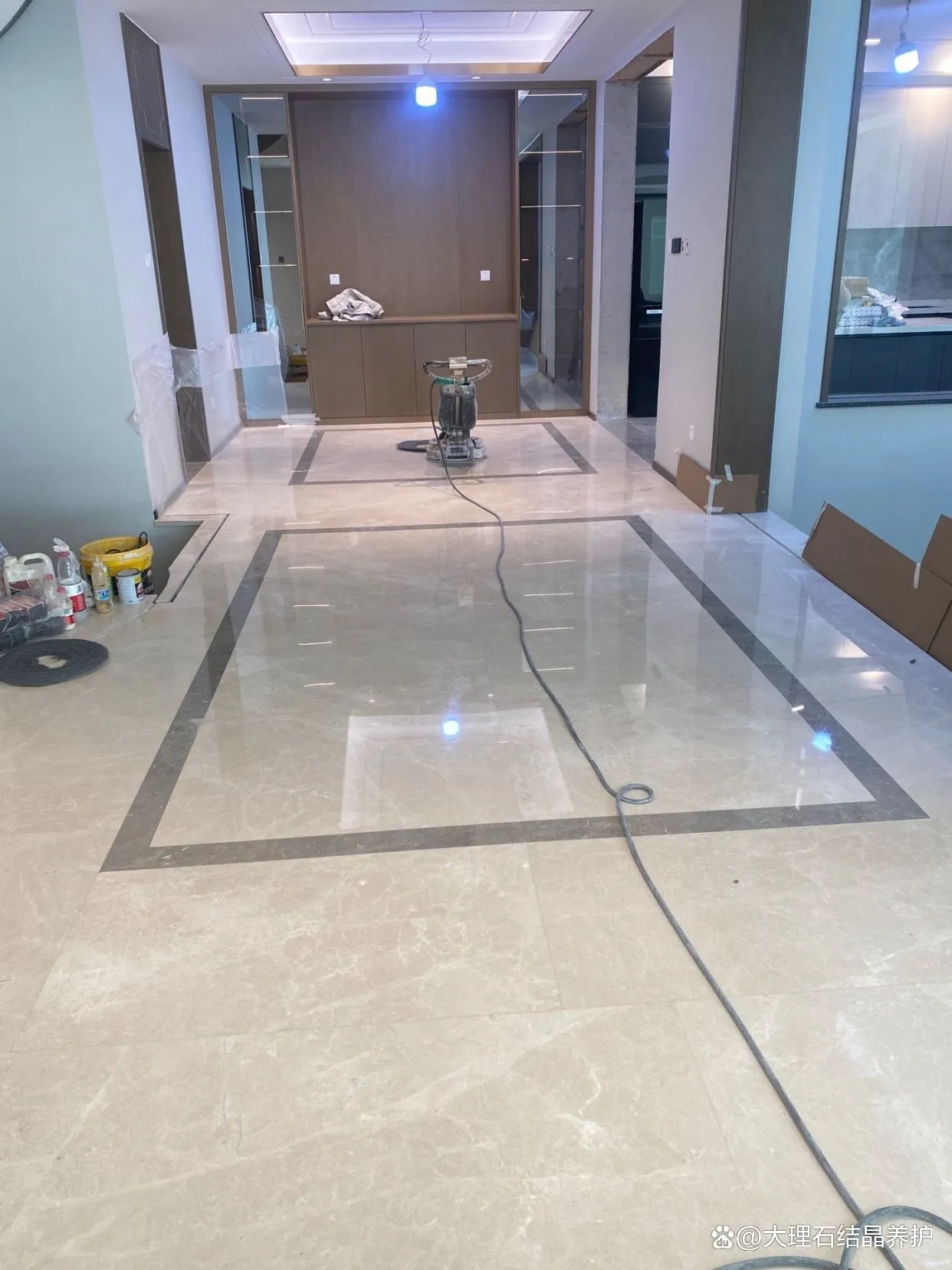 Surface brightening treatment for stone materials
